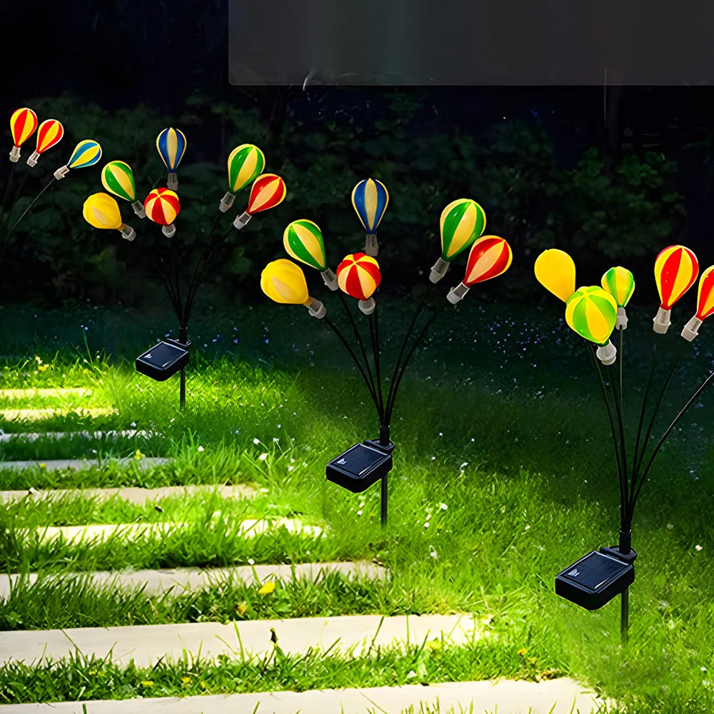 Solar Garden Stake Lights | Balloon-Shaped Multicolor Shades | Weather-Resistant