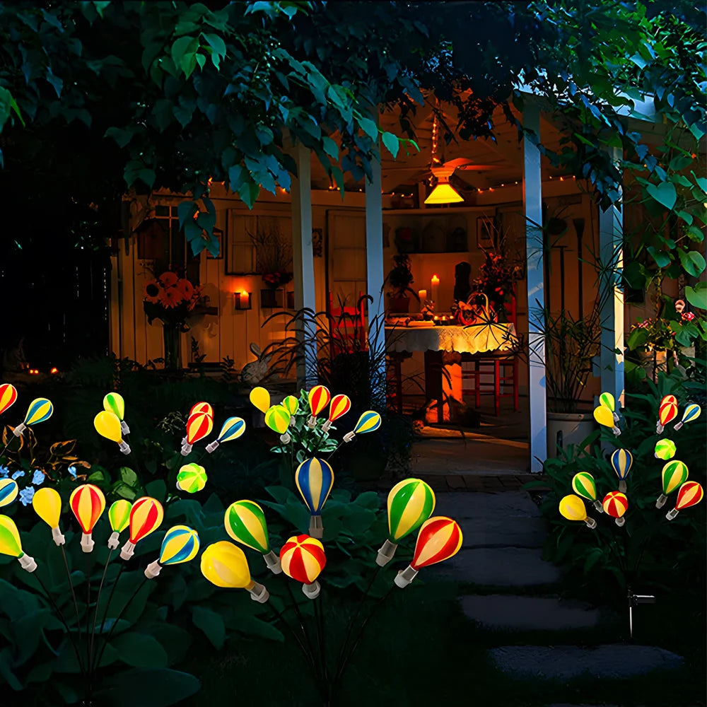 Solar Garden Stake Lights | Balloon-Shaped Multicolor Shades | Weather-Resistant