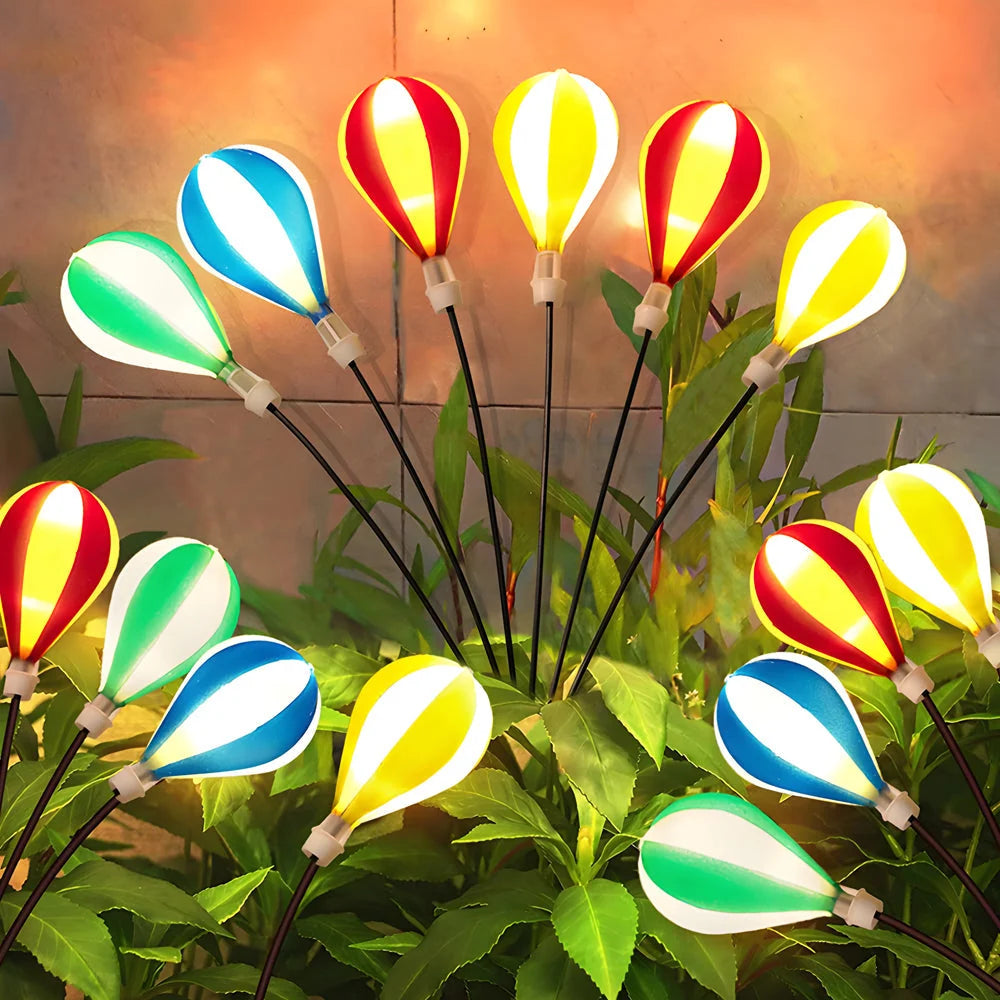 Solar Garden Stake Lights | Balloon-Shaped Multicolor Shades | Weather-Resistant