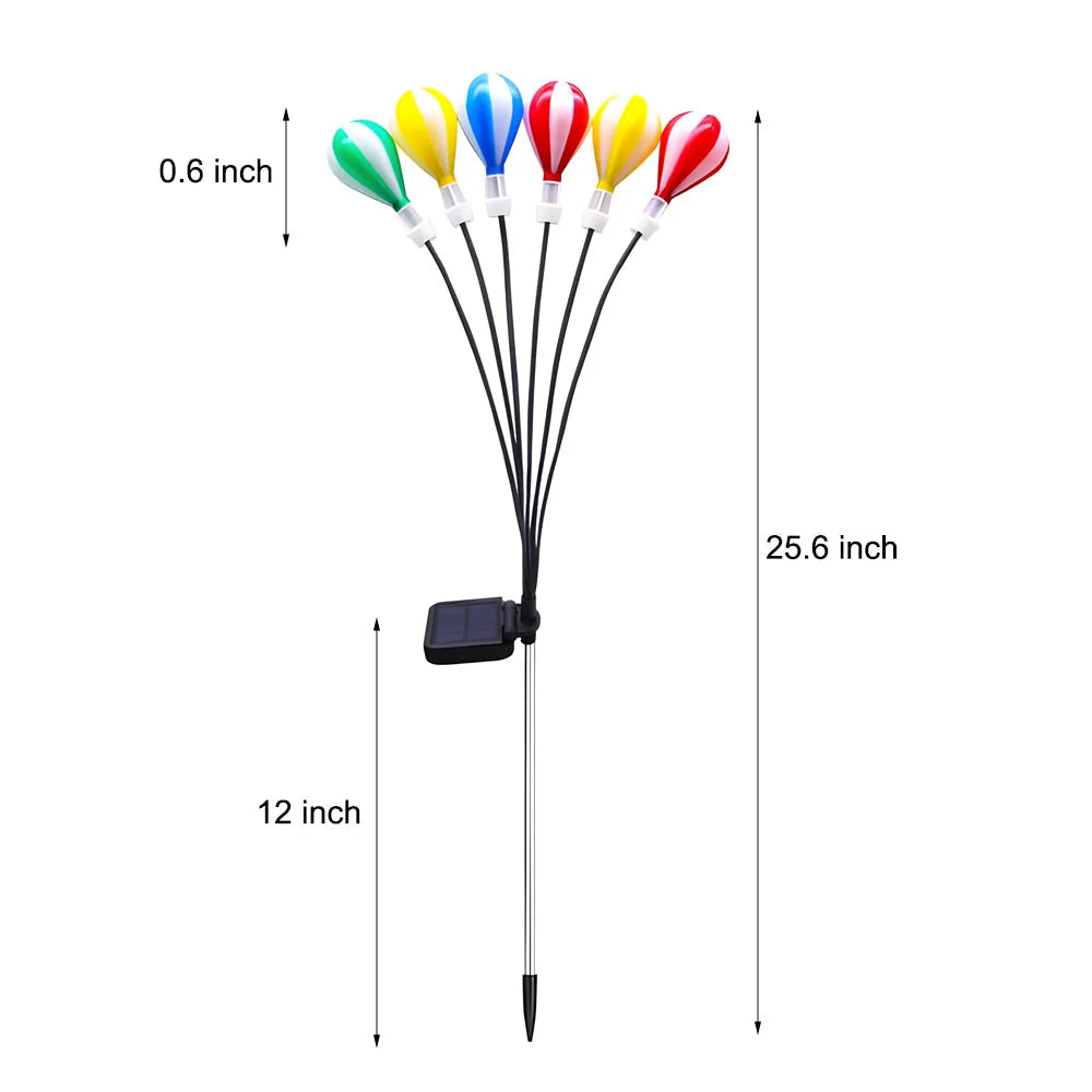 Solar Garden Stake Lights | Balloon-Shaped Multicolor Shades | Weather-Resistant