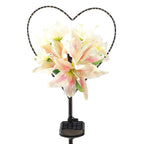 Solar Garden Stake Light | Heart-Shaped Lily Design & Weather-Resistant