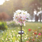 Solar Garden Stake Light | Heart-Shaped Lily Design & Weather-Resistant