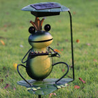 Solar Garden Light | Frog-Shaped Decorative Accent | Ground Stake