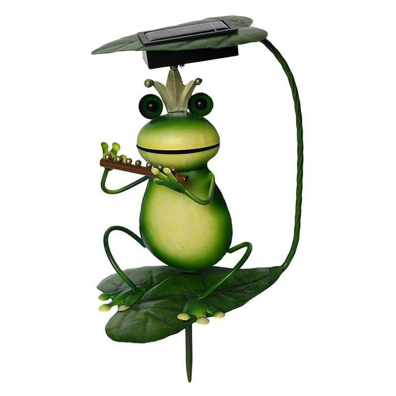 Solar Garden Light | Frog-Shaped Decorative Accent | Ground Stake