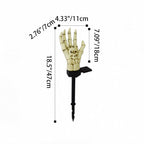 Solar Ground Stake Light | Skeleton Hand & Skull Design