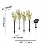 Solar Ground Stake Light | Skeleton Hand & Skull Design