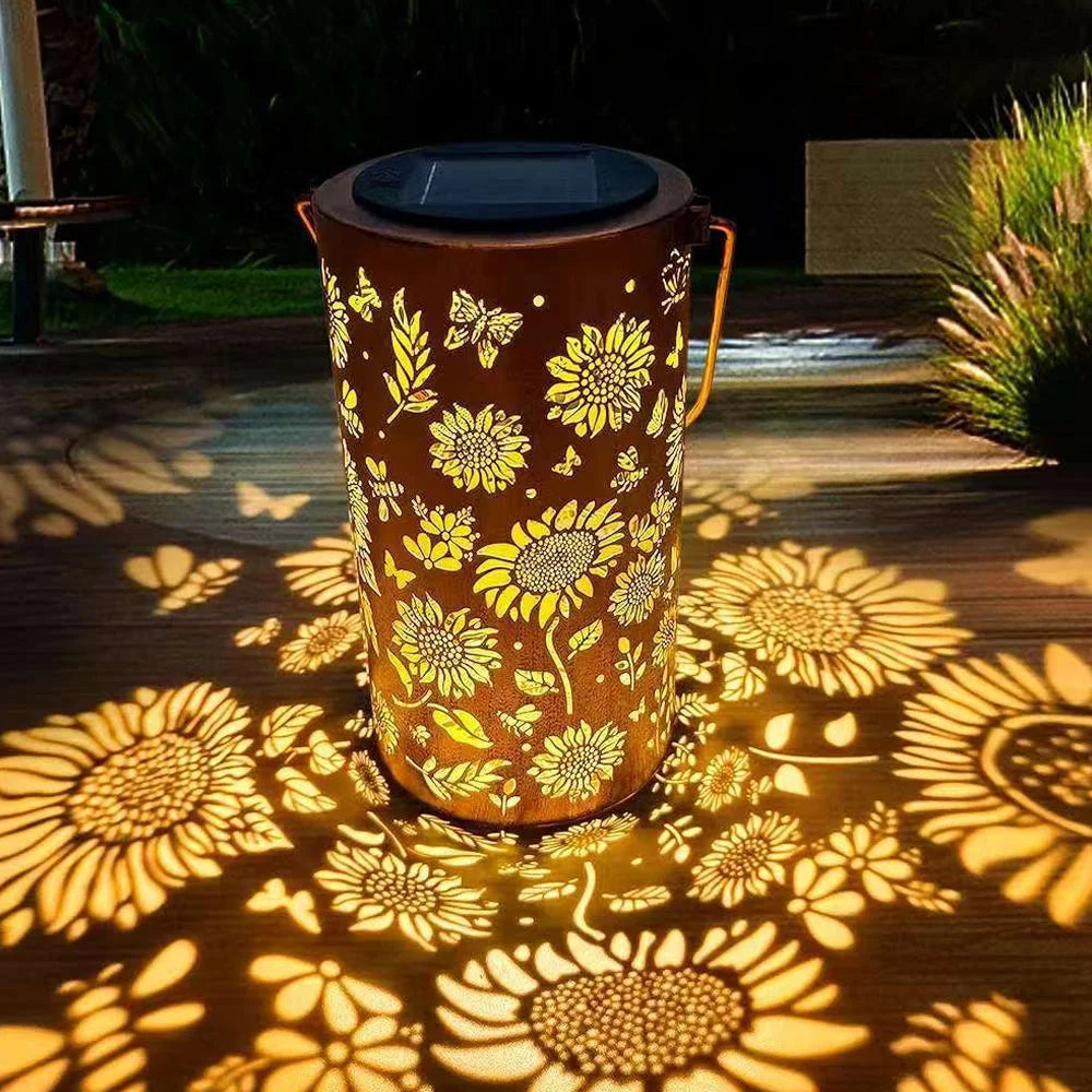 Solar Lantern | Tree Pattern Projection & Solar-Powered | Two Sizes