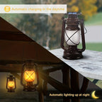 Solar Lanterns | Vintage Design & Flickering LED | Set of 2