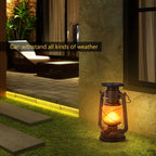 Solar Lanterns | Vintage Design & Flickering LED | Set of 2