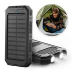 Solar Power Bank | Dual USB & Integrated LED | IP44 Water-Resistant