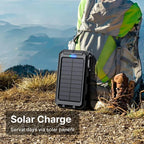 Solar Power Bank | Dual USB & Integrated LED | IP44 Water-Resistant