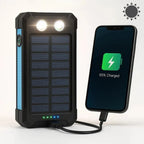 Solar Power Bank | Dual USB & Integrated LED | IP44 Water-Resistant