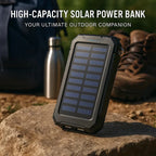 Solar Power Bank | Dual USB & Integrated LED | IP44 Water-Resistant