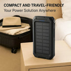 Solar Power Bank | Dual USB & Integrated LED | IP44 Water-Resistant