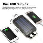 Solar Power Bank | Dual USB & Integrated LED | IP44 Water-Resistant