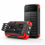 Solar Power Bank | High-Capacity & Integrated Multi-Tip Cables | 20,000/40,000 mAh