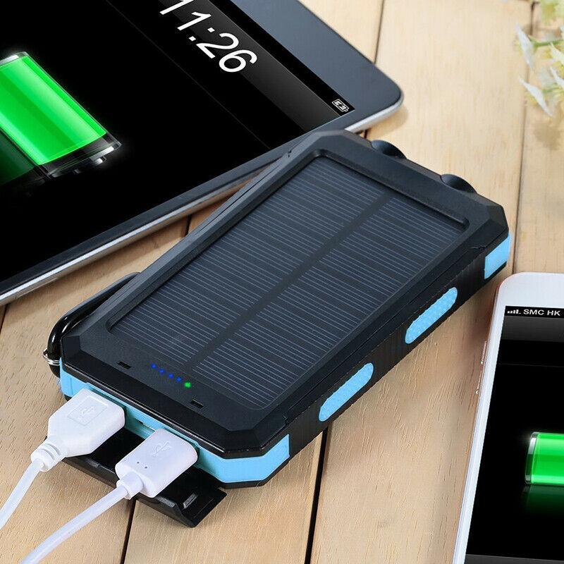 Solar Power Bank | Solar Charging & Dual USB Ports | IP44 Water-Resistant