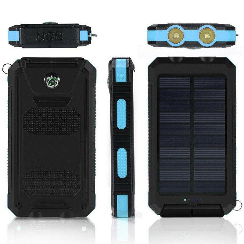Solar Power Bank | Solar Charging & Dual USB Ports | IP44 Water-Resistant