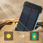 Solar Power Bank | Solar Charging & Dual USB Ports | IP44 Water-Resistant