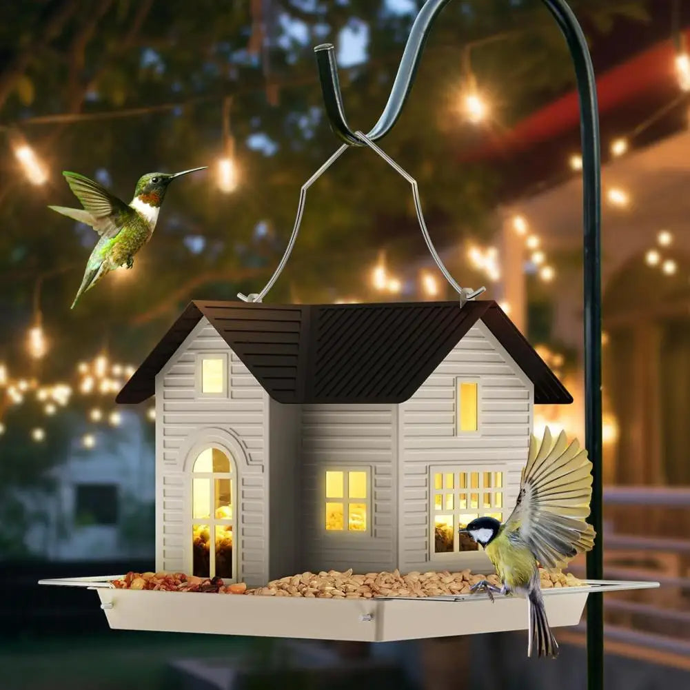 Bird Feeder | Solar Warm LED & Light Sensor | Weatherproof