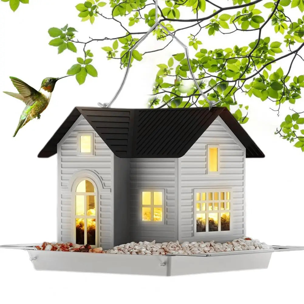 Bird Feeder | Solar Warm LED & Light Sensor | Weatherproof