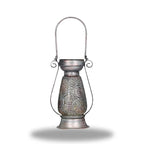 Lantern Table Lamp | Pierced Metal Pattern | Solar-Powered