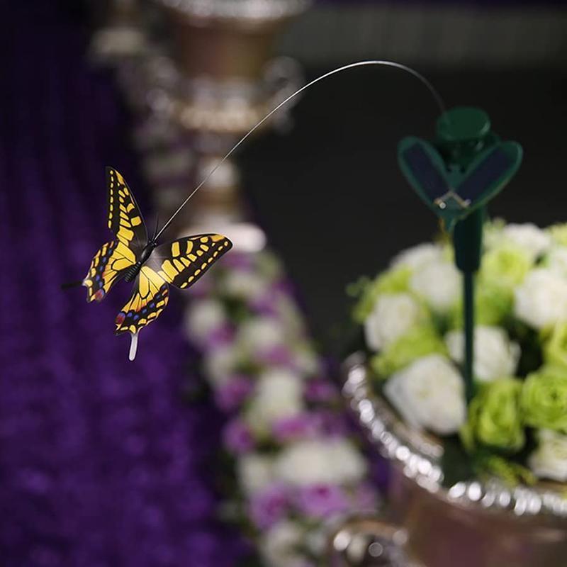 Garden Stake | Dancing Hummingbird & Butterfly | Solar with Battery Backup