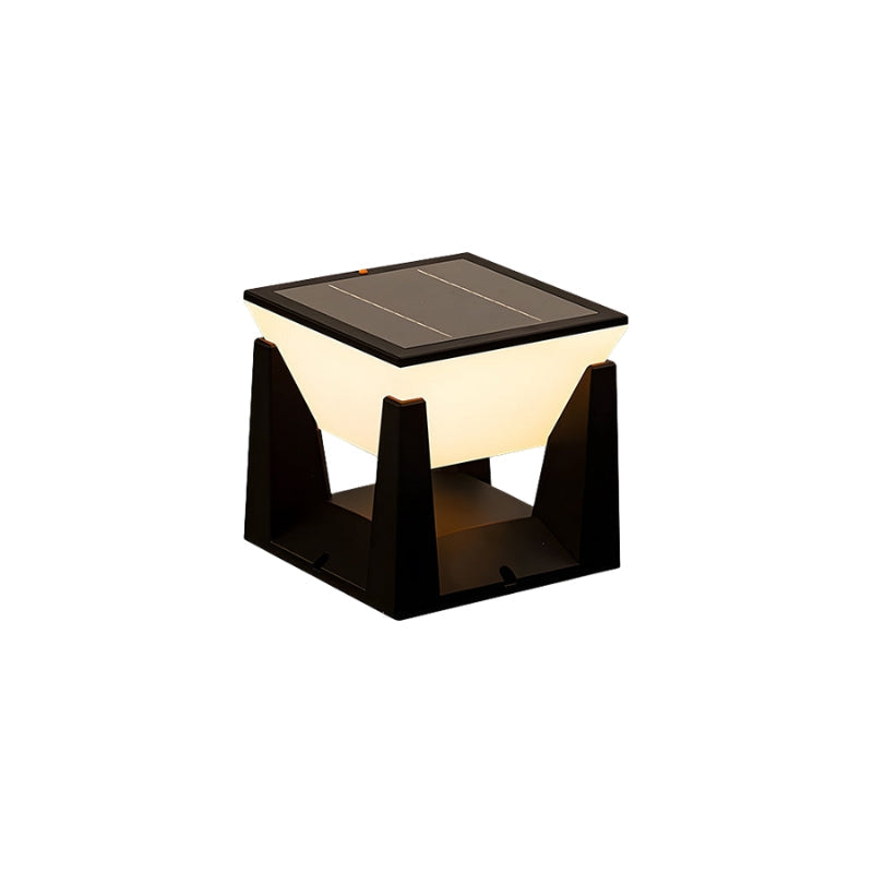 Outdoor Garden Lamp | Geometric Cube Design | Solar-Powered LED