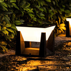 Outdoor Garden Lamp | Geometric Cube Design | Solar-Powered LED