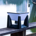 Outdoor Garden Lamp | Geometric Cube Design | Solar-Powered LED