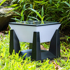 Outdoor Garden Lamp | Geometric Cube Design | Solar-Powered LED