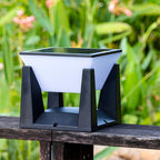 Outdoor Garden Lamp | Geometric Cube Design | Solar-Powered LED