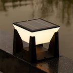 Outdoor Garden Lamp | Geometric Cube Design | Solar-Powered LED