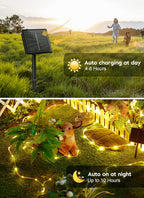 Solar Rope Lights | Waterproof & 8 Lighting Modes | 72 Ft