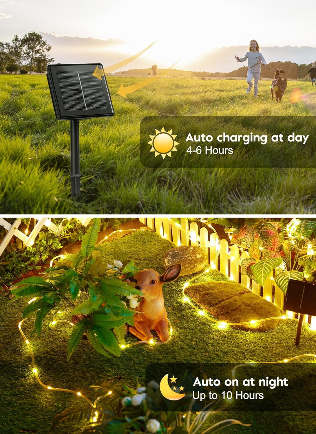 Solar Rope Lights | Waterproof & 8 Lighting Modes | 72 Ft
