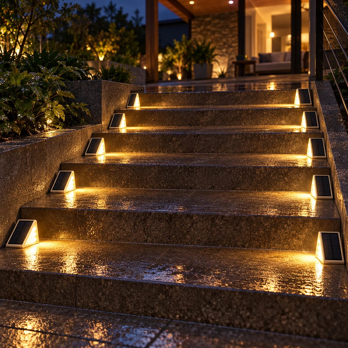 Solar Stair Lights | Weather-Resistant LED & Wireless | Choice of 4/10/20