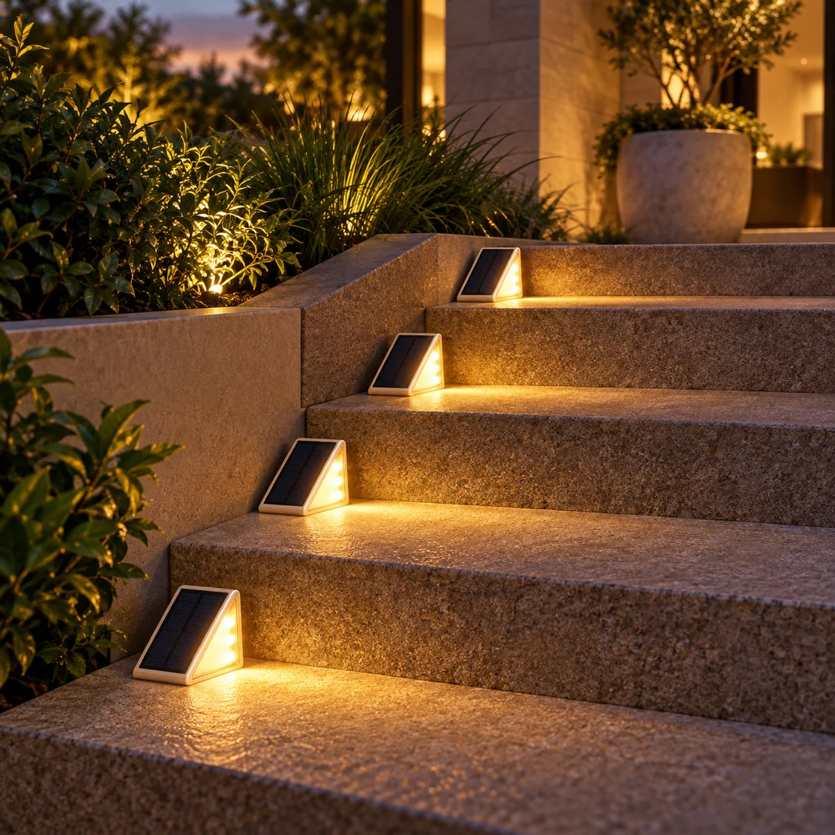 Solar Stair Lights | Weather-Resistant LED & Wireless | Choice of 4/10/20