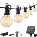 Solar String Lights | Solar-Powered & USB-C Charging | 38 Ft