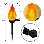 Solar Torch Light | Solar-Powered Realistic Flicker & IP65 Waterproof