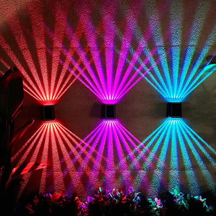 Solar Wall Light | Dual-Beam & Color-Changing | IP65