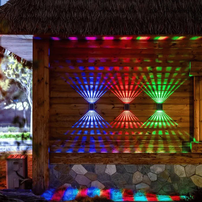 Solar Wall Light | Dual-Beam & Color-Changing | IP65