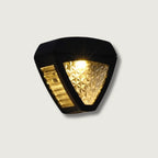 Solar Wall Light | Egyptian Pattern Glass & Solar-Powered