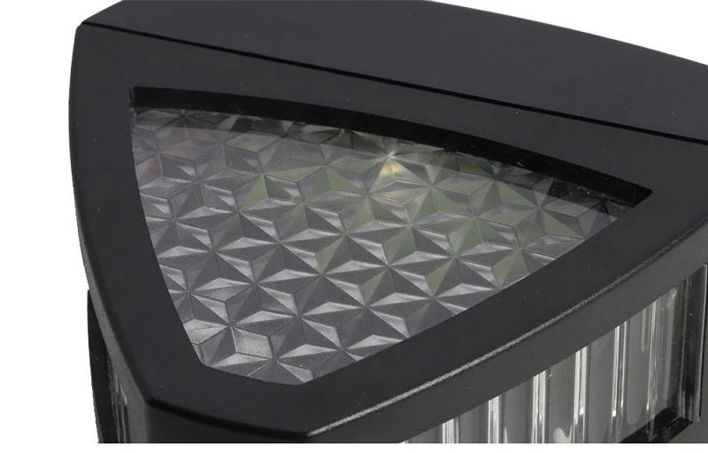 Solar Wall Light | Egyptian Pattern Glass & Solar-Powered