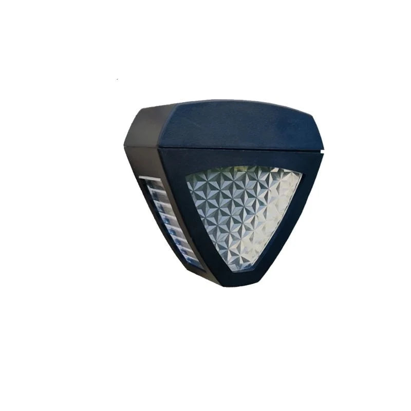 Solar Wall Light | Egyptian Pattern Glass & Solar-Powered