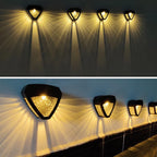 Solar Wall Light | Egyptian Pattern Glass & Solar-Powered