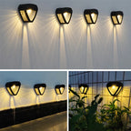 Solar Wall Light | Egyptian Pattern Glass & Solar-Powered