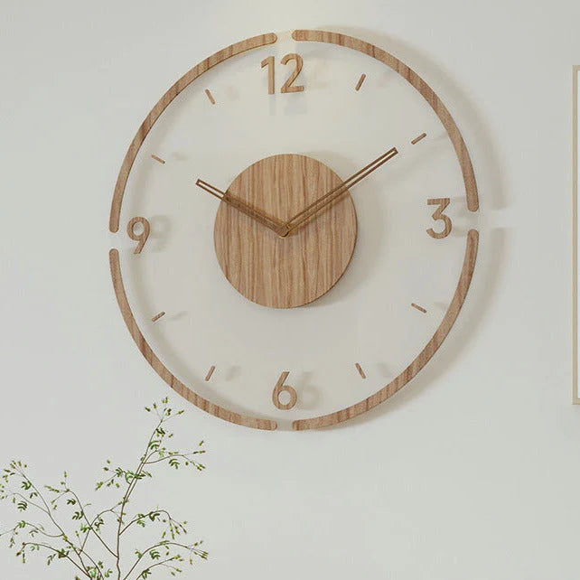 Wall Clock | Solid Wood Frame | Scandinavian Minimalist, Silent Operation