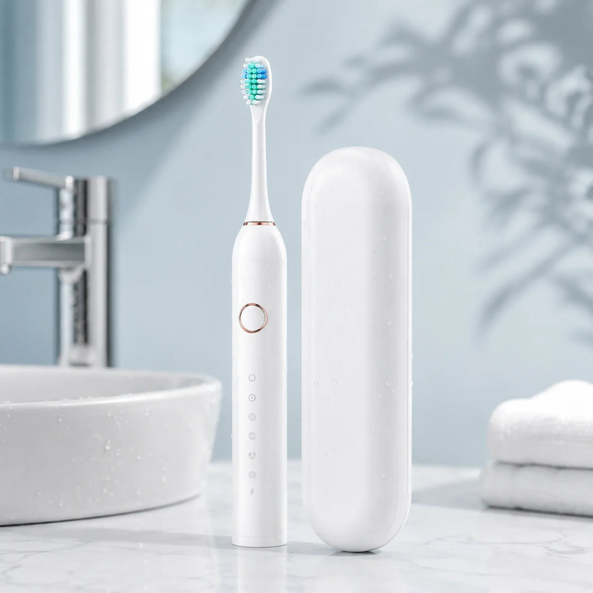 Sonic Electric Toothbrush | Rechargeable & Waterproof | With Brush Heads & Storage Box