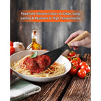 Spatula | Heat-Resistant Silicone & Wooden Handle