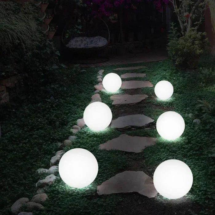 Spherical Garden Light | 16-Colour LED Rechargeable & Remote-Controlled | 12–25 cm